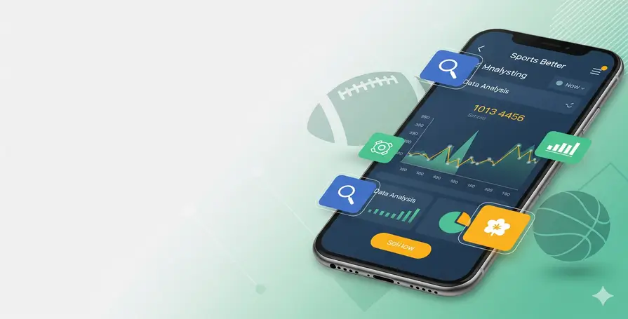 Uma imagem mostrando um smartphone com um aplicativo de apostas e gráficos de análise, ilustrando o guia completo dos melhores apps de apostas e ferramentas para apostadores.